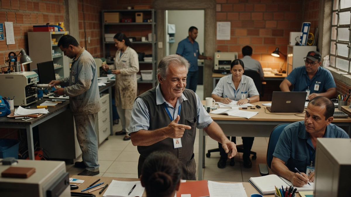 Professor ensinando conteúdo prático em aula EAD