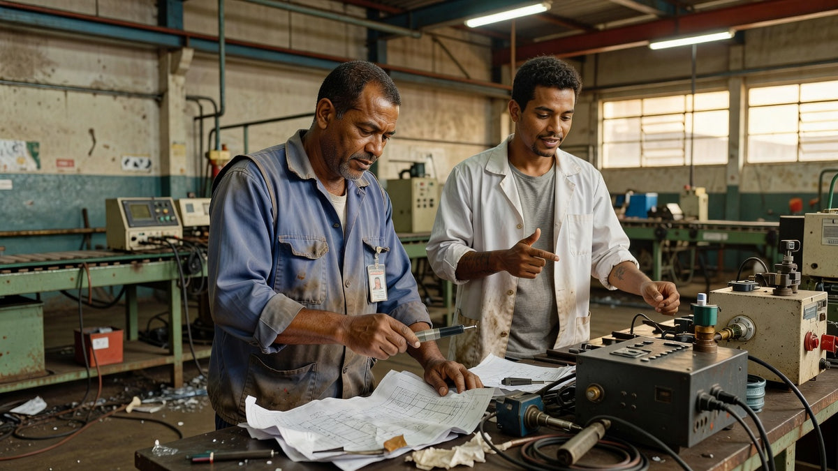 Engenheiro analisando processos industriais