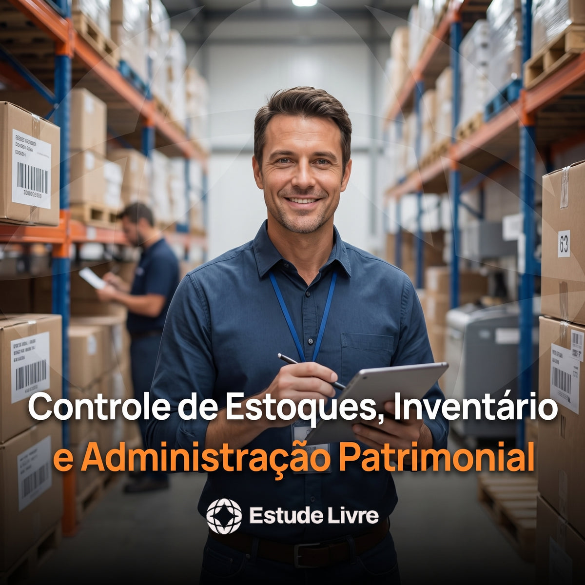Capa do curso Controle de Estoques, Inventário e Administração Patrimonial